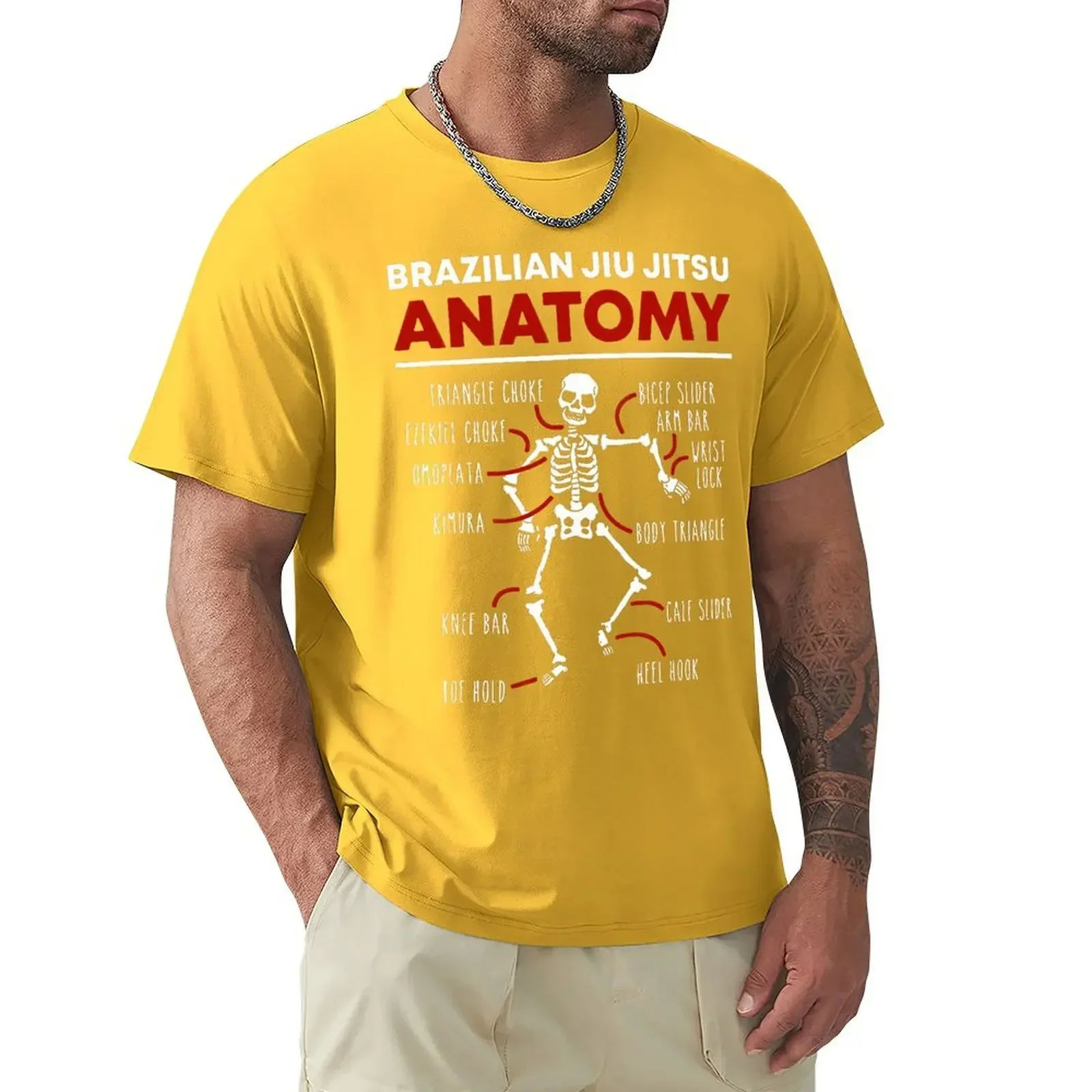 Graphic Streetwear Short Sleeve Harajuku Hip Hop T-shirt Brazilian Jiu Jitsu Anatomy Skeleton Funny Martial Arts T Shirts image 5