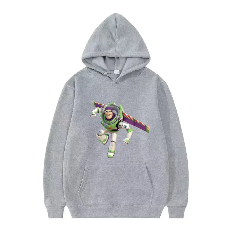 เสื้อฮู้ดดี้ลายทอยสตอรี่ของดิสนีย์ แฟชั่นผู้หญิง สไตล์สปอร์ต ทรงหลวม สีขาว เสื้อผ้าฤดูใบไม้ร่วง เสื้อพูลโอเวอร์ผู้หญิง ราคาถูก สไตล์ Y2K เสื้อฮู้ดดี้ผู้ชาย เสื้อสเวตเชิ้ต