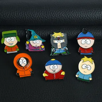 7 pièces/ensemble dessin animé film TV Cartman Figure Badges...