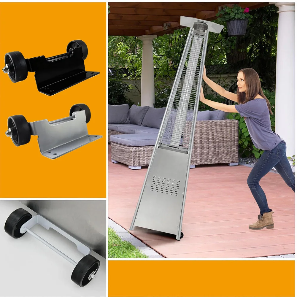 

1PC Pyramid Patio Heater Wheel Kit For Glass Tube Heaters Solid Pulley Courtyard Heater Wheel Accessories