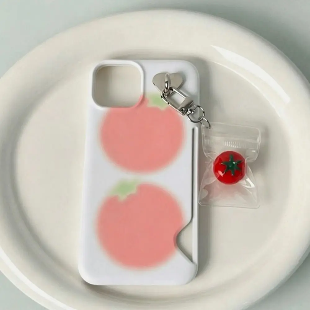 New Plastic Tomato Phone Charm Carabiner Button Fruit Theme Fruit Pendant Backpack Charm Phone Accessories