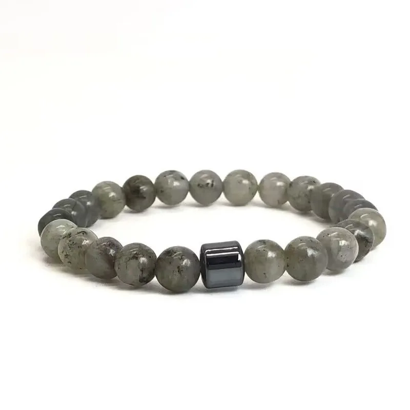 Beaded Bracelet 8mm Natural Stone Lava Tiger Eye Black Agate Matte Healing Beads Bangle Stretch Charm Yoga For Women Men Jewelry