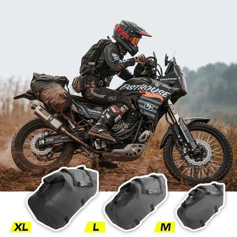Waterproof Motorcycle Pannier Bags 2Pcs 18‑48L Large Capacity Universal Side Saddle Storage Luggage Bag