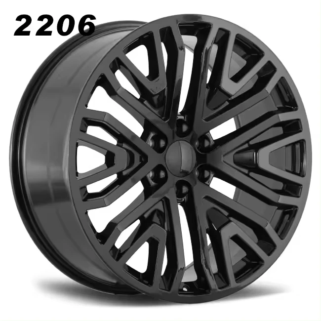 REP 2206 22 24 inch 9 10j 6X139.7 black milled window Fits For GMC passenger car alloy wheels