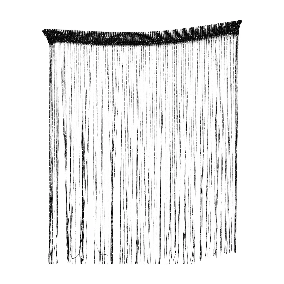 

Door Decor Tassel Window Curtain For Home Wedding Party Black Smooth Machine Washable Decorative Curtain Room Curtains