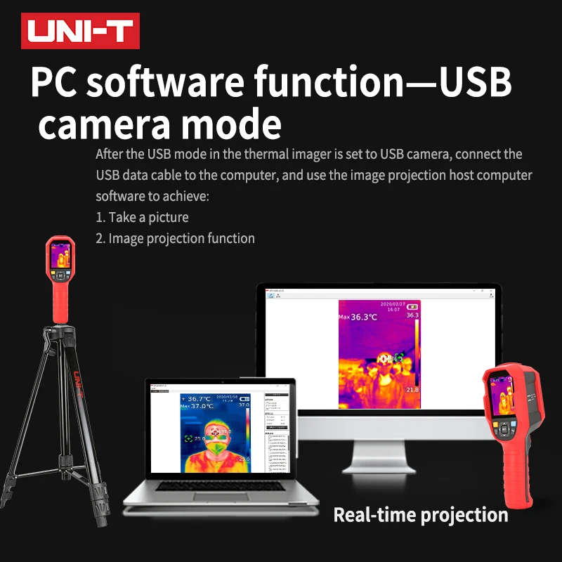 UNI-T UTi260B UTi260A الرقمية الأشعة تحت الحمراء التصوير الحراري ميزان الحرارة LED إمدادات المياه ضوء كاميرا حرارية إصلاح تكييف الهواء
