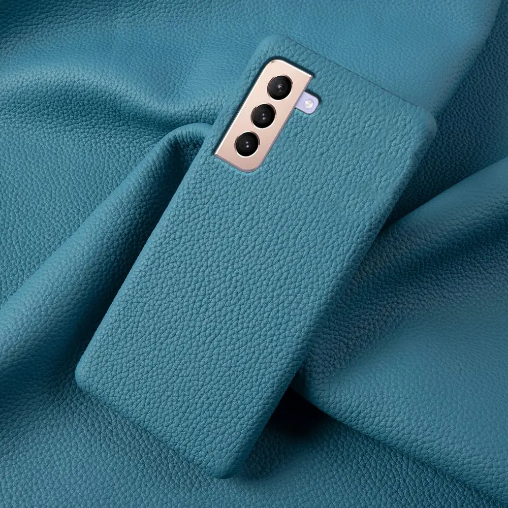 For funda Samsung S21 Case Luxury Genuine Leather Phone Cases for Galaxy S23 M52 S21Ultra S22 A54 A34 Fashion Cover Coque Etui