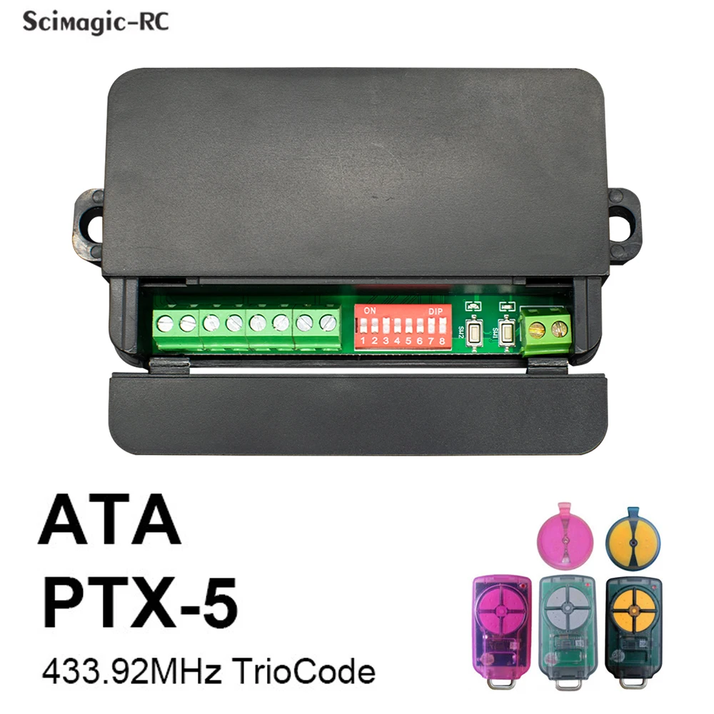 2CH ATA PTX4 PTX5 PTX5V1V2 Garage Door Opener Gate Remote Control Receiver Ac Dc 7-32V Storage of 200 Remotes Controller
