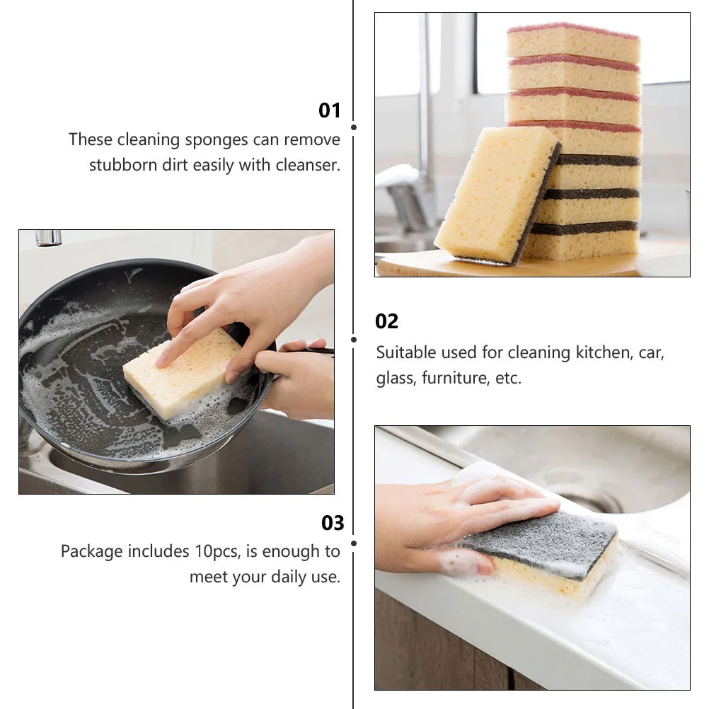 

12 Piece Dish Washing Sponge Kitchen Cleaning Tool Super Absorbent Wash Sponge for Grease Stain Non Scratch Kitchen Sponge Set