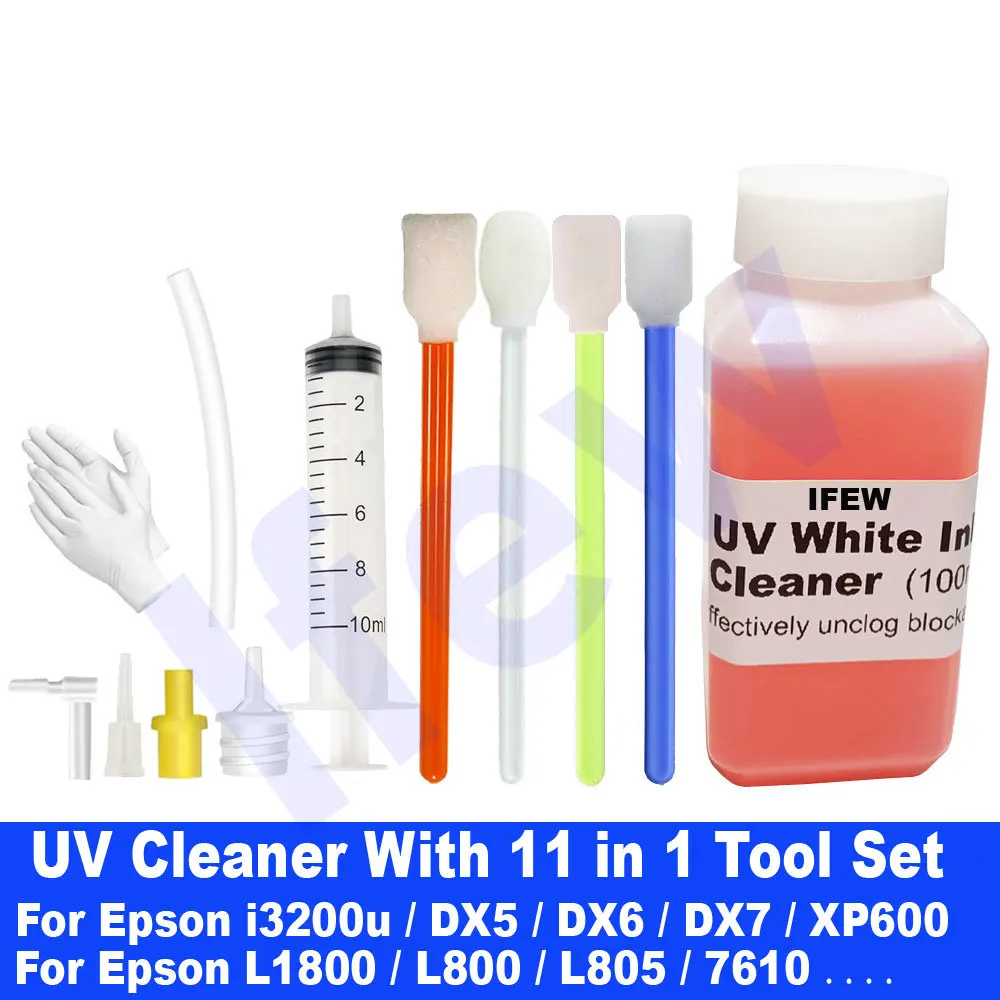 

UV Ink Cleaning Liquid UV Printer Unclog Head Printhead Clean Solution For Epson Roland Mimaki Ricoh Konica UV Modified Printer