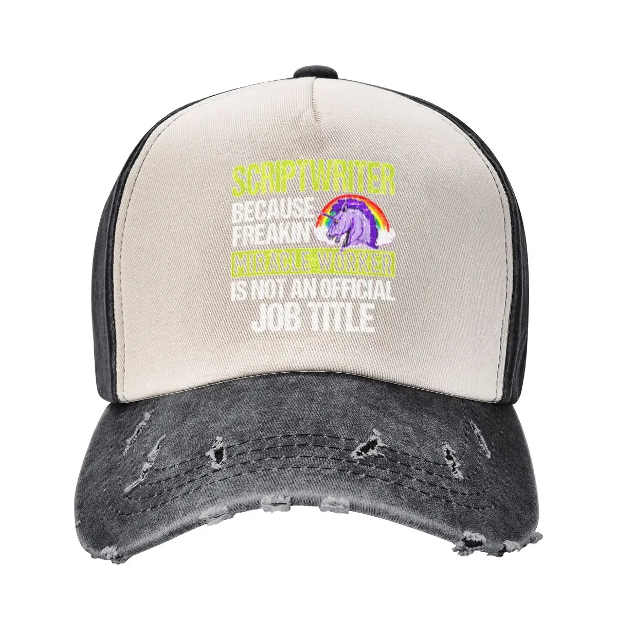 

Scriptwriter Because Freakin' Miracle Worker Is Not An Official Job Title Baseball Cap Golf Hat Man fashionable Male Women's