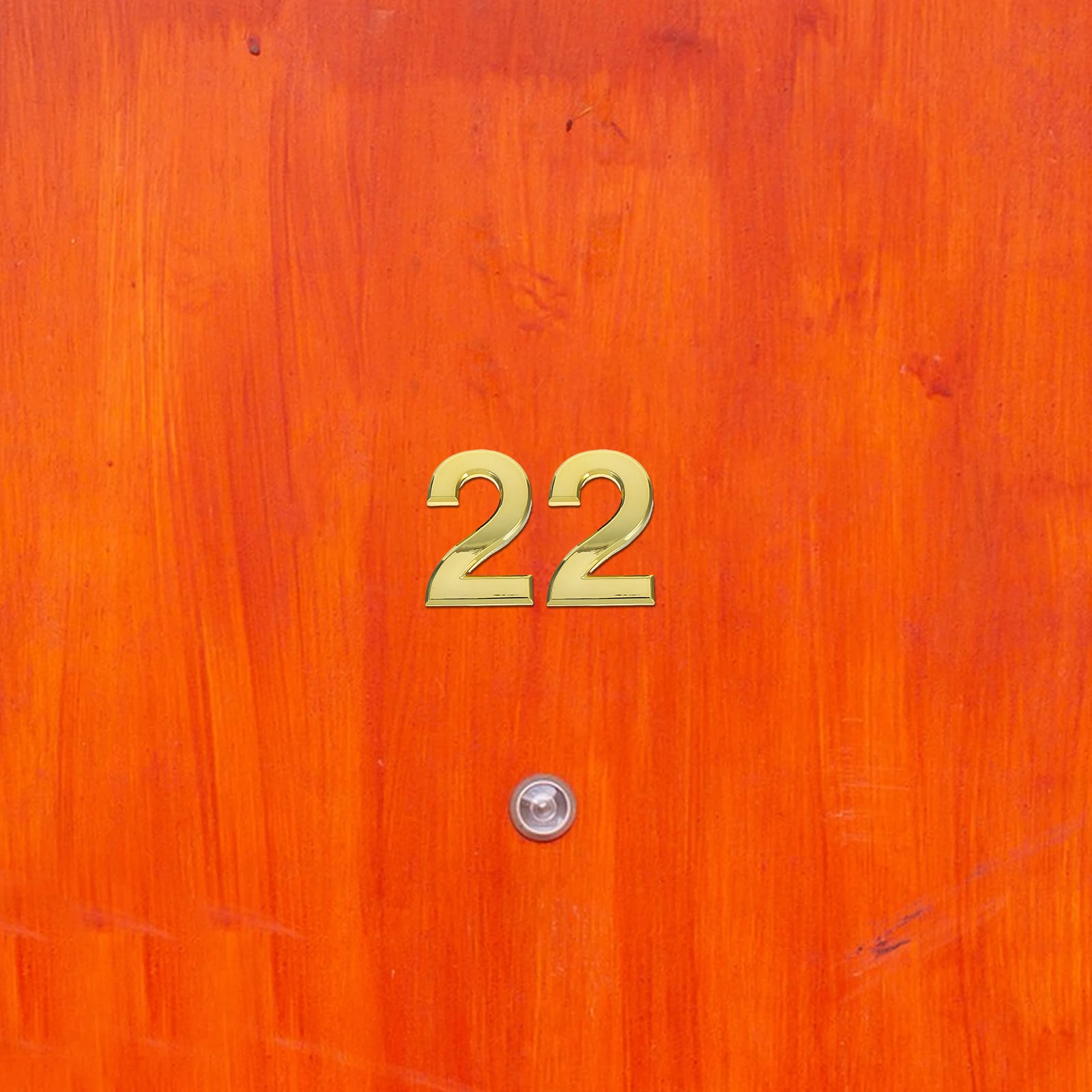 

2pcs 3D Golden Signs Adhesive Mailbox Stickers Fade Resistant Universal Plaques For Home Office No Drill Installation Self