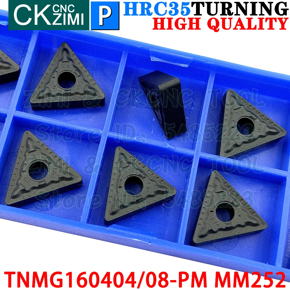 TNMG160404-PM YBC252 TNMG160408-PM YBC252 Insertos de carburo Herramientas de insertos de torneado externo Máquina CNC Herramientas de corte de torno de metal para acero