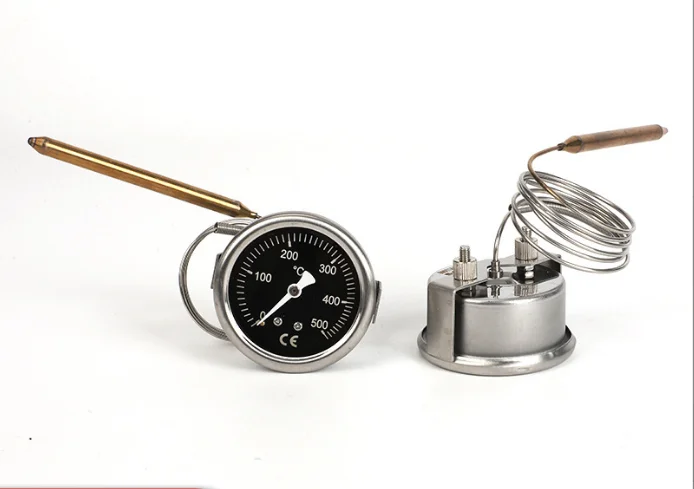 All-steel shell round thermometer high temperature oven pizza oven 0 to 600 degrees thermometer