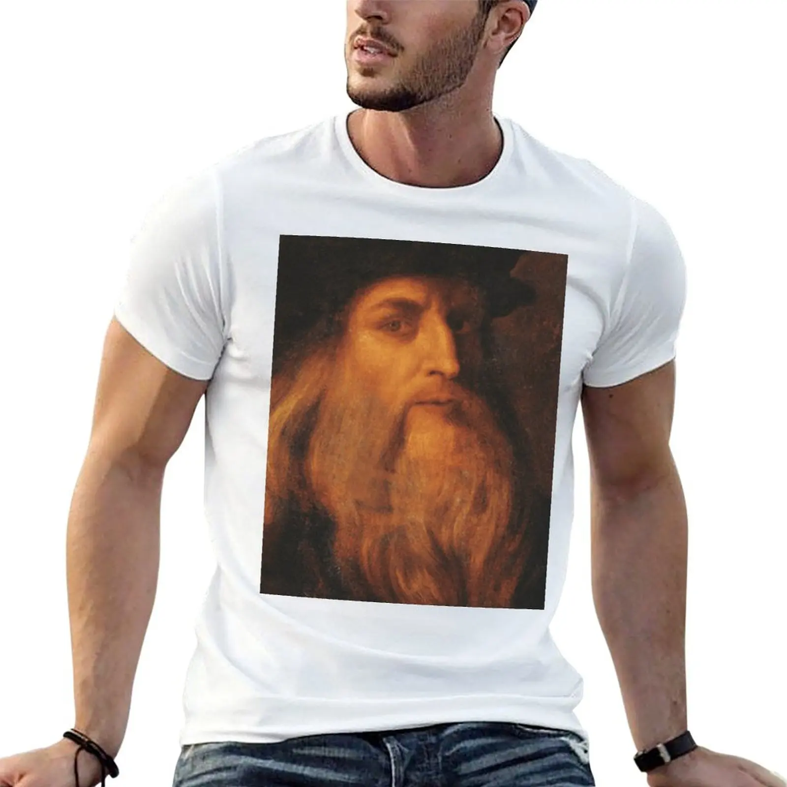 

Self portrait by Leonardo Da Vinci T-Shirt man graphic t shirt man t shirts for men casual T-Shirt