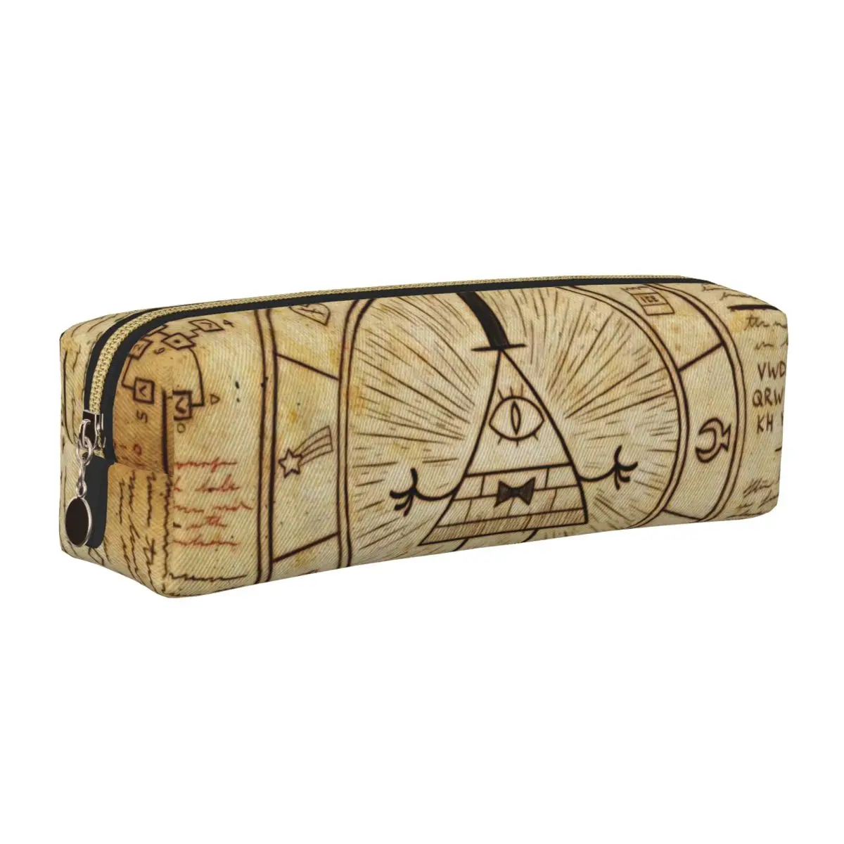 Cartoon Gravity Falls Pencil Cases Fun Pen Box Bags for Student Big Capacity Office Zipper Pencilcases
