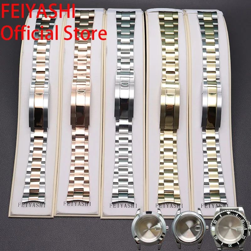 20mm Strap 316L Stainless Steel Men\'s Watch Bracelet Watchband Parts Wristband For Daytona Oyster Perpetual gmt Wholesale price