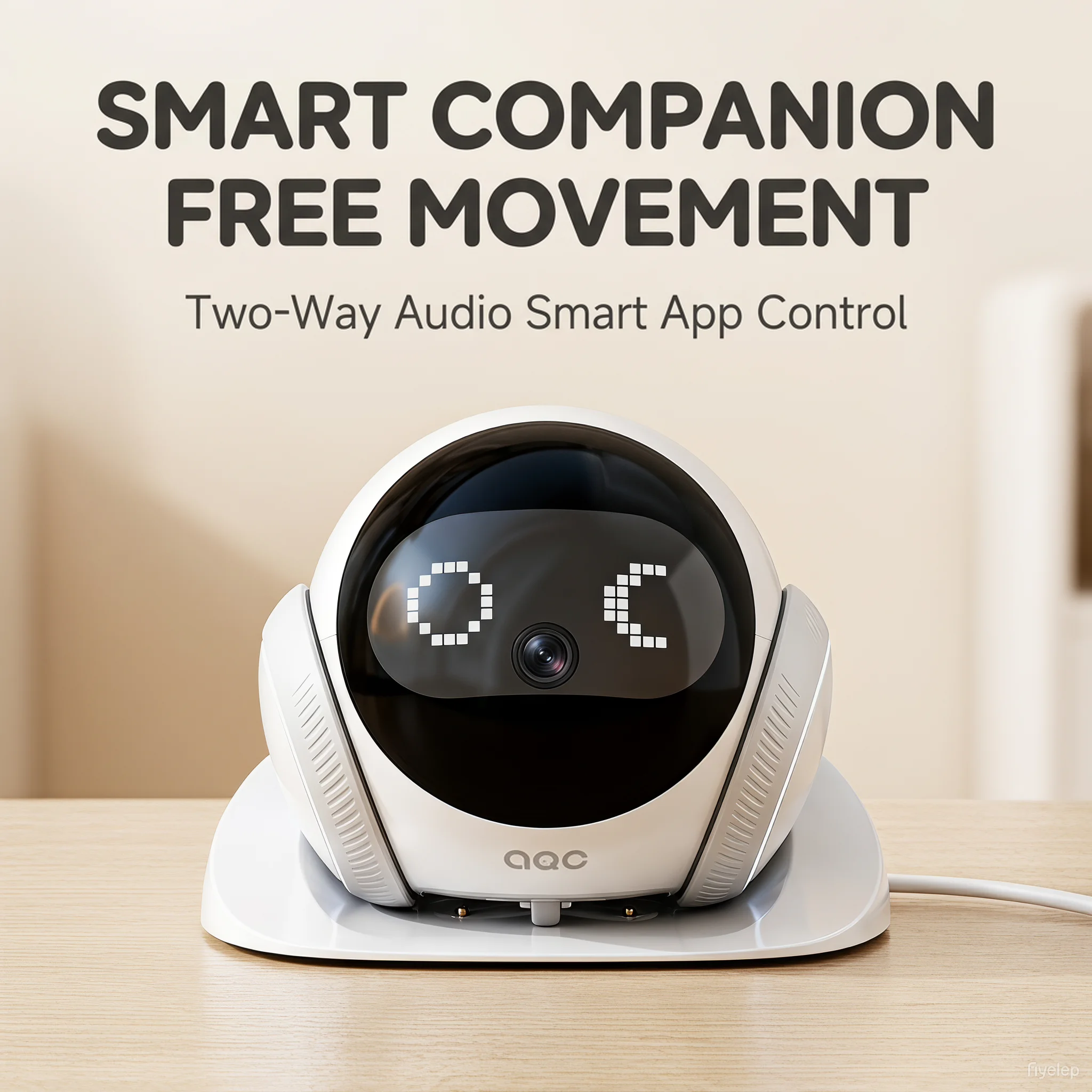 Pet Robot Camera | Indoor Movable with Auto-Recharge,2-Way Audio,Night Vision,Smart App Control,Cats/Dogs/Baby/Elderly