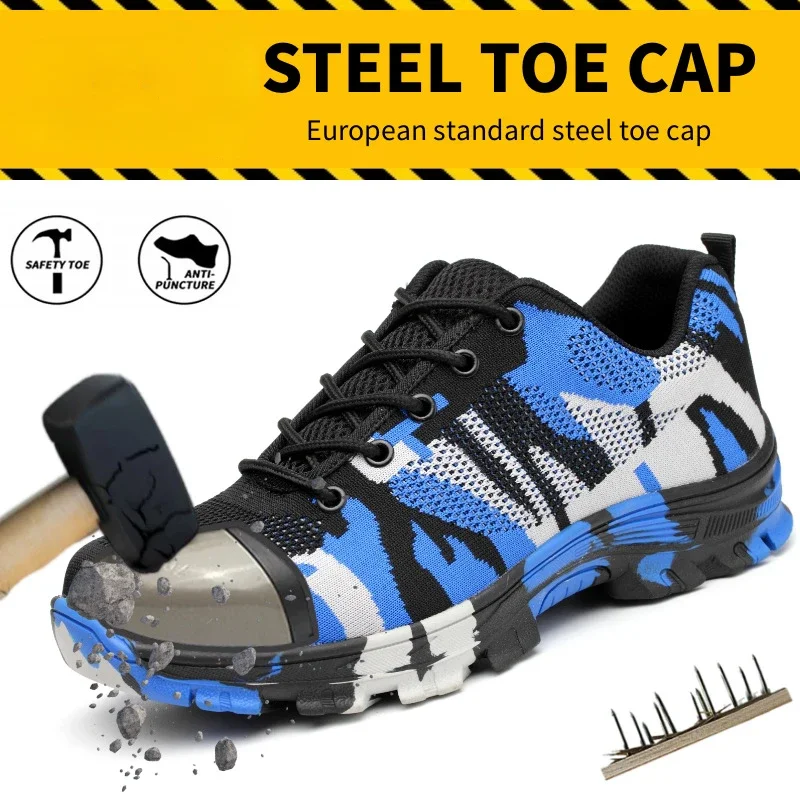 

Summer Anti Smashing and Anti Piercing Camouflage Mesh Breathable and Lightweight Work Shoes Are Shipped As A Replacement