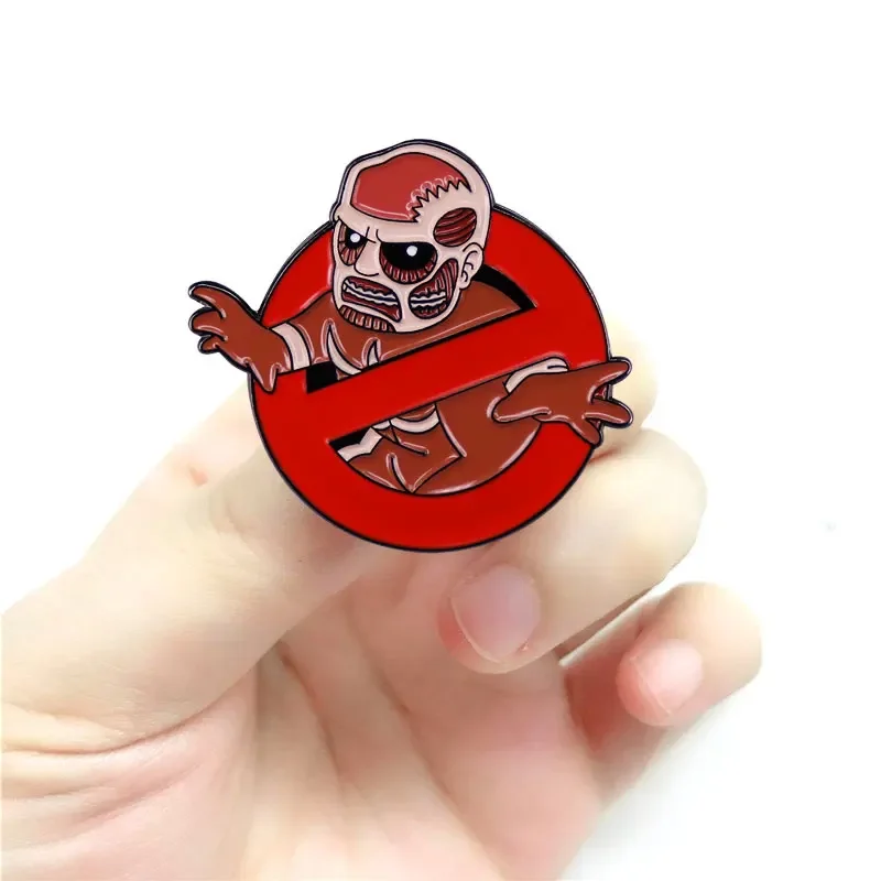 Attack On Titan Levi Ackerman Colossal Titans Enamel Lapel Pin Cool Survey Corps Anime Boy Brooch Badge Jewelry Accessary