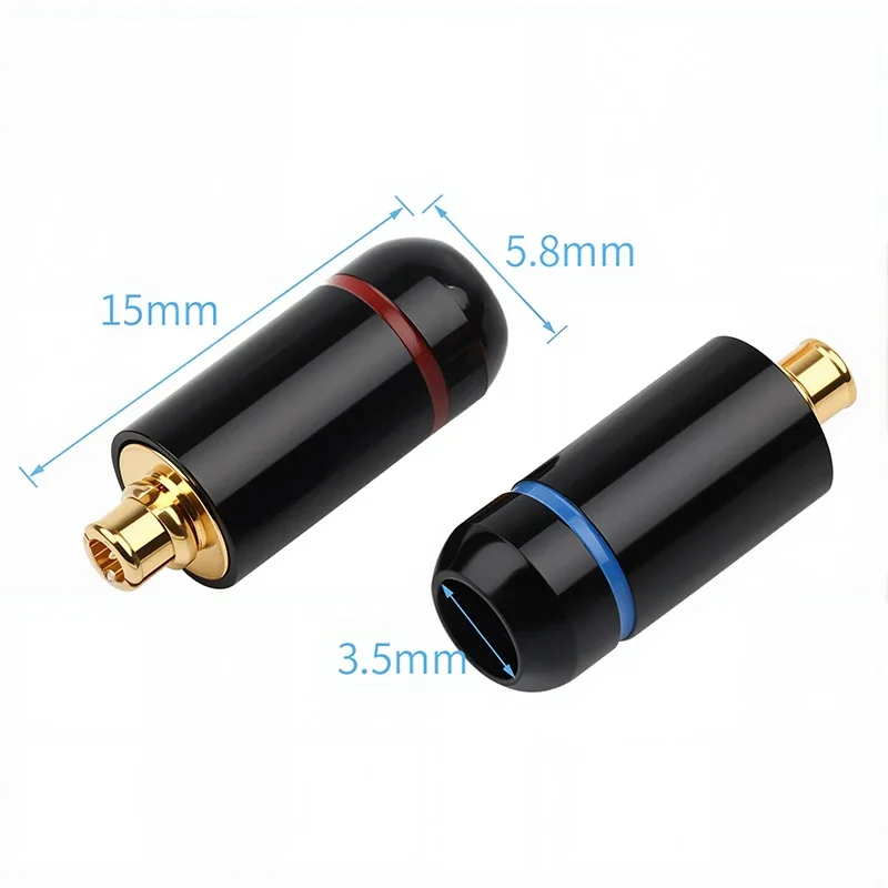 2Pcs Earphone Adapter DIY Male Plug Cable Solder Wire Connector Audio Jack for MMCX W10 W20 W30 UE900 SE535 SE215
