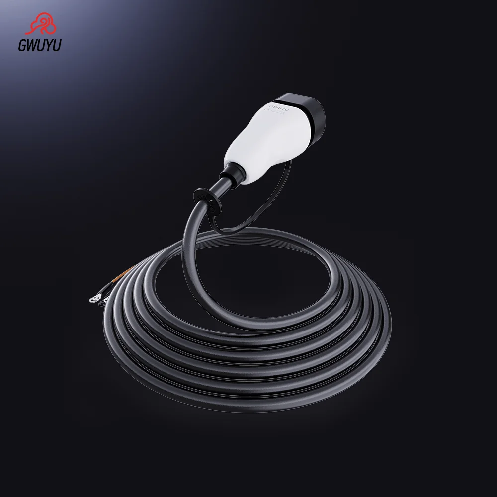 GWUYU-Câble de Chargement pour Véhicule Électrique O10, Prise de Type 2, 5m, 3.5 KW, 7KW, 11KW, 22 KW, 16A, 32A, 3 Phases, 480V, Station de