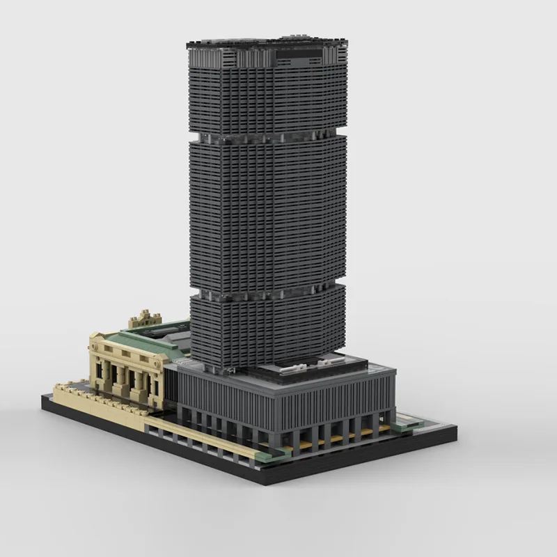 Street View Model MOC Building Bricks Metlife Building And Grand Central Terminal Modular Technology Children Gifts Assemble Toy
