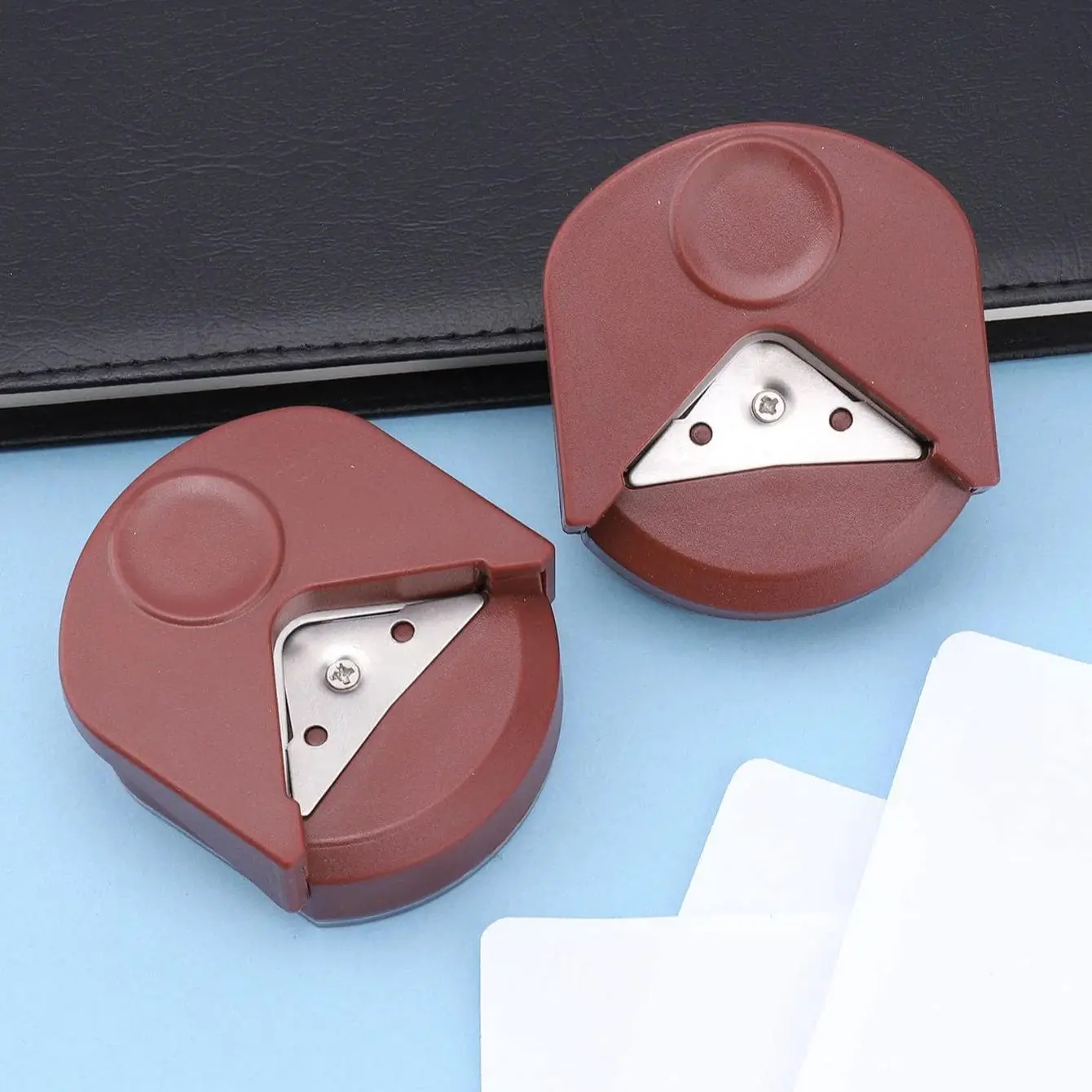 1 قطعة مستدير زاوية R4 محمول بسيط ، بطاقة تهنئة قابلة للضغط يمكنك صنعها بنفسك بطاقة تهنئة للصور مدببة زاوية مشذب الورق ، بيان القرطاسية