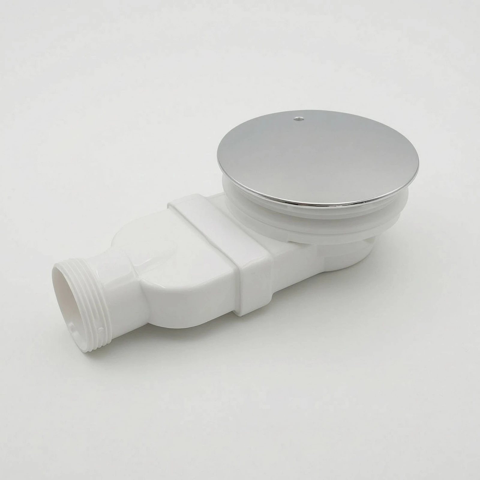 

Slimline Shower Drain Kit Threaded Shower Drain with Chrome Cover Round Compact for DIYers, Wet Room, Bathroom Renovation