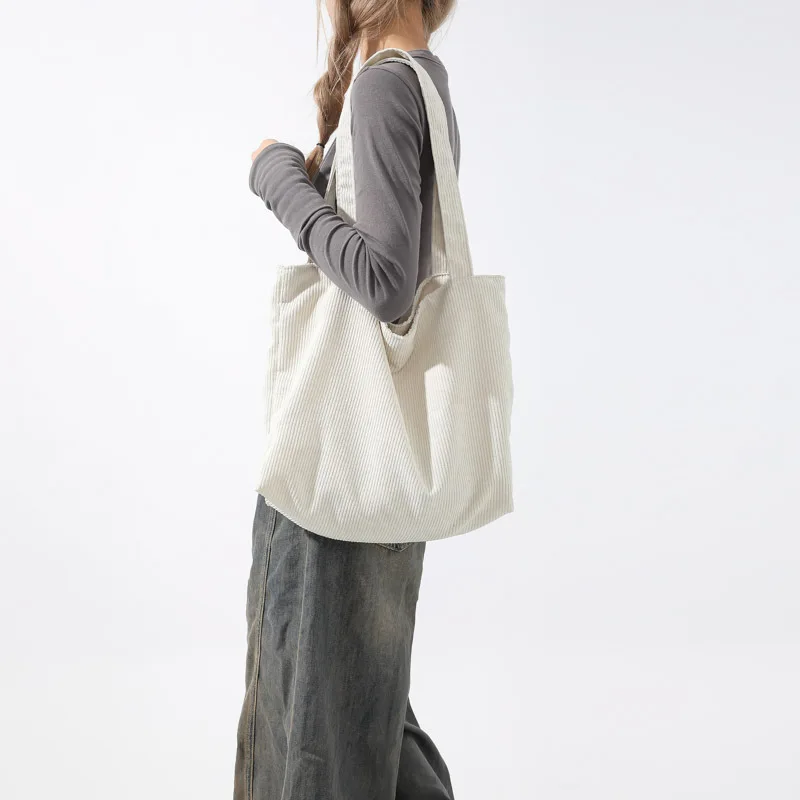 

Large Capacity Soft Corduroy Bags Vintage Shopping Women's Handbag Women Tote Woman Bags Office Bag For Short Trips Work Travel