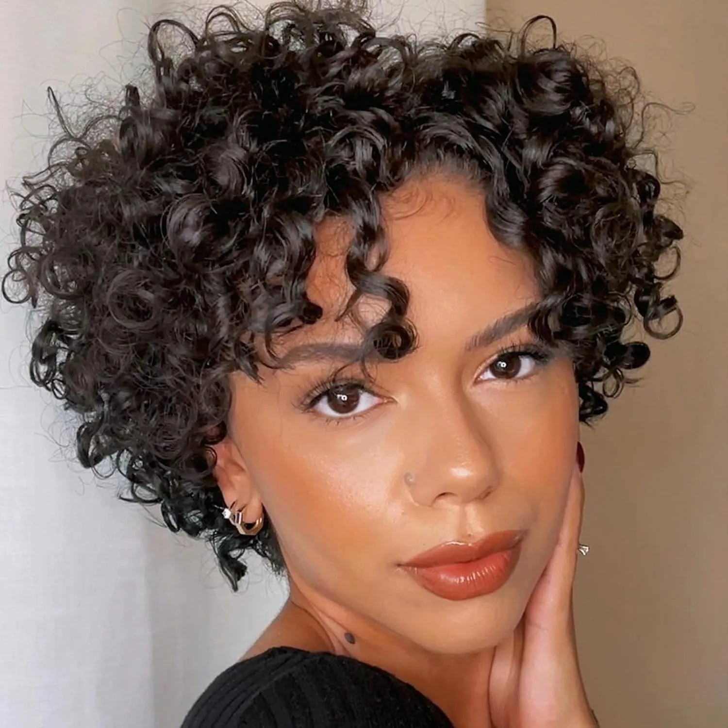 Short Curly Pixie C…