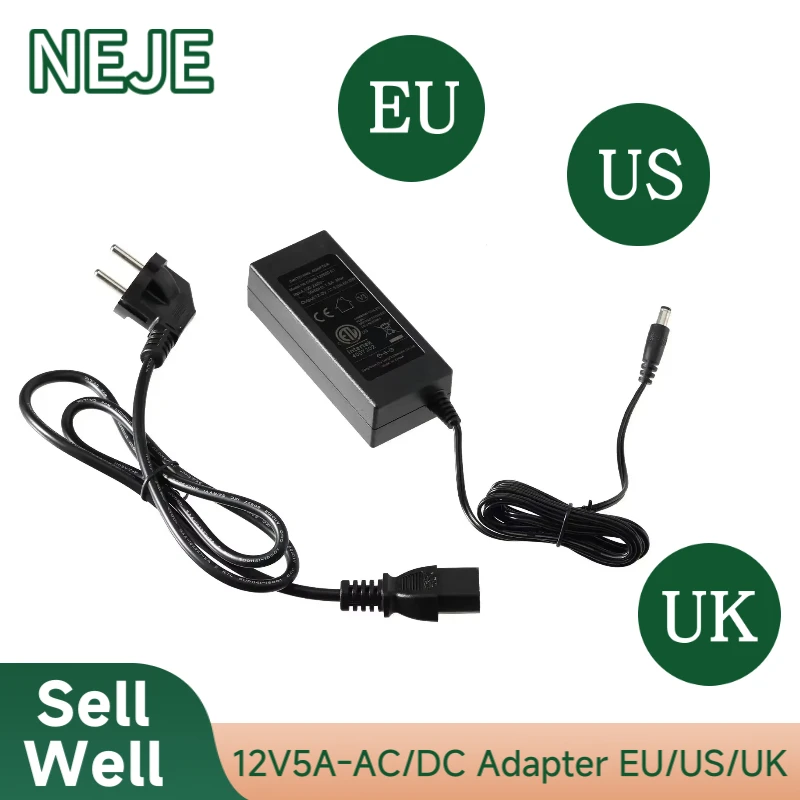 12V5A AC DC Adapter EU, US, UK Standard Power Supply for NEJE Laser Engraving Machine