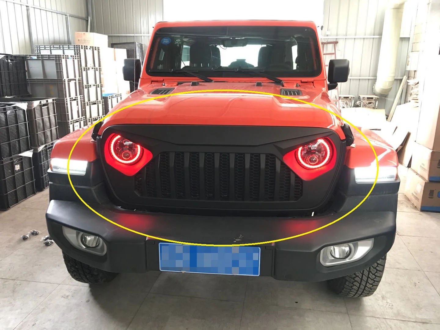 

Front Grille Black ABS Grill Grid Guard Front Hood Inserts Mesh Grille Frame Cover for Jee p Wrangler JL 2018+ LantSun JL1066