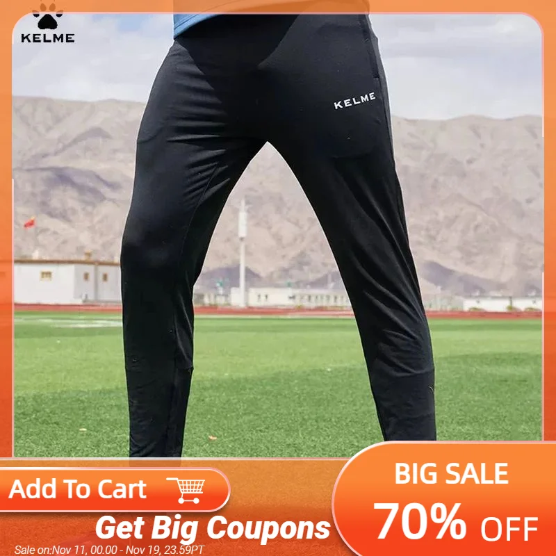 

KELME Men's Sports Pants running Trainning Gym Sweatpants Elasticity fitness Trousers Breathable jogging Leisure Pant 8361CK1054