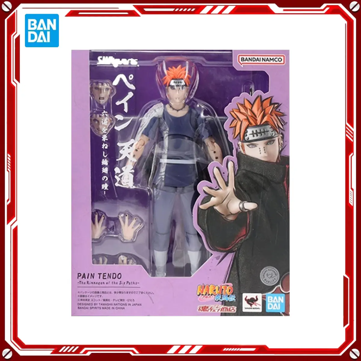 Bandai-Kits de modelos de Anime Naruto auténtico, juguetes de Dolor Tendo The Six Paths, figura de acción SHF, modelo de ensamblaje, regalo de Navidad para niños