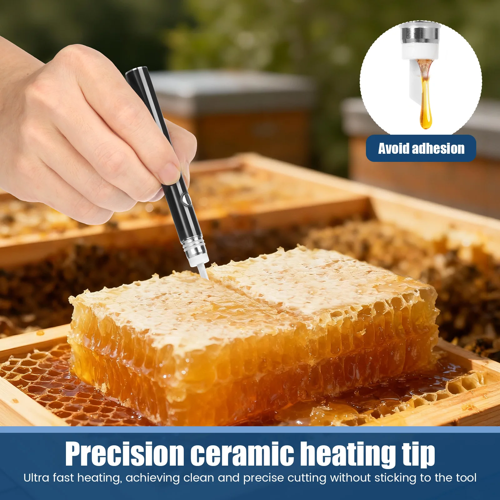 Electric Hot Knife Multifunctional Portable Hot Cutting Knife with Ceramic Blade for Food Plastic Concentrates Cutting Carving image 2