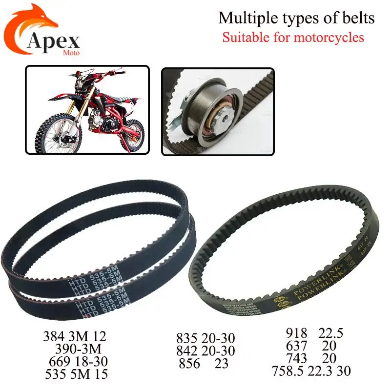 384 3M-12 390-3M 758.5 669 842 535 Transmission Belt Little Dolphin Mini Electric Vehicle Belt Synchronous Belt