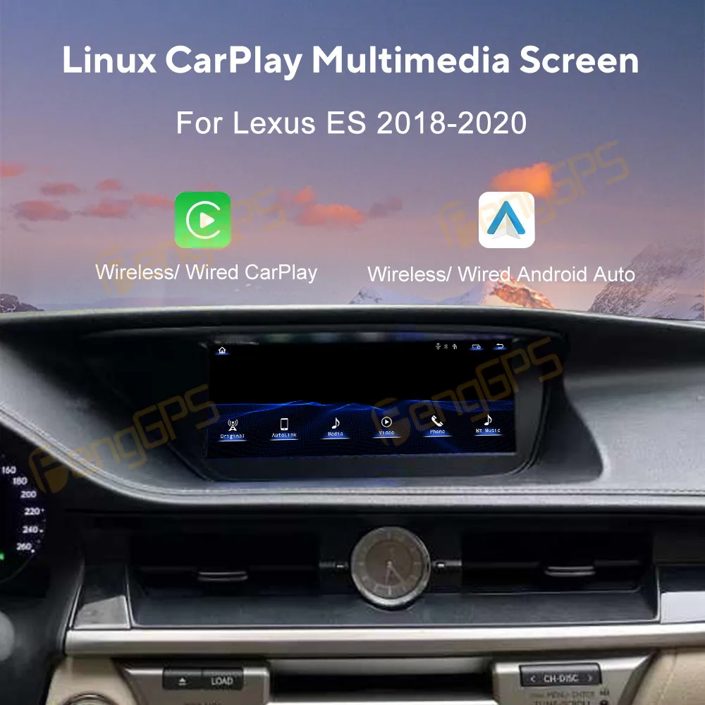 Linux Wireless Carplay Android Auto For Lexus ES 2018 - 2020 All Series with Mirror Link AirPlay Car Play FM DSP WIFi GPS