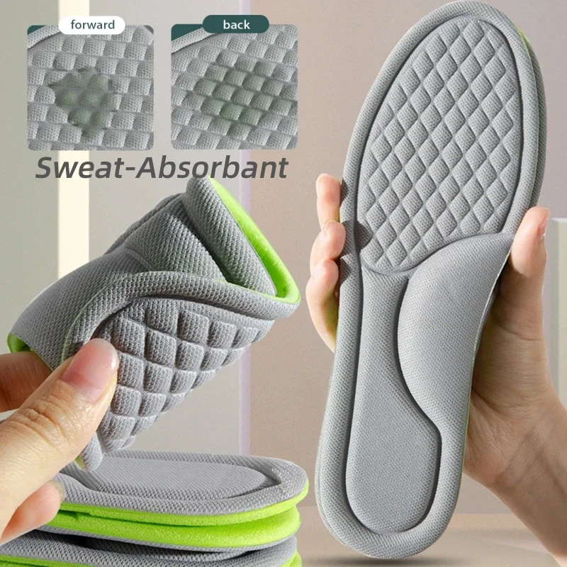 Men Women Deodorant Absorb-Sweat Massage Sport Insole Memory Foam Insoles for Shoes Feet Orthopedic Shoe Insole for Running