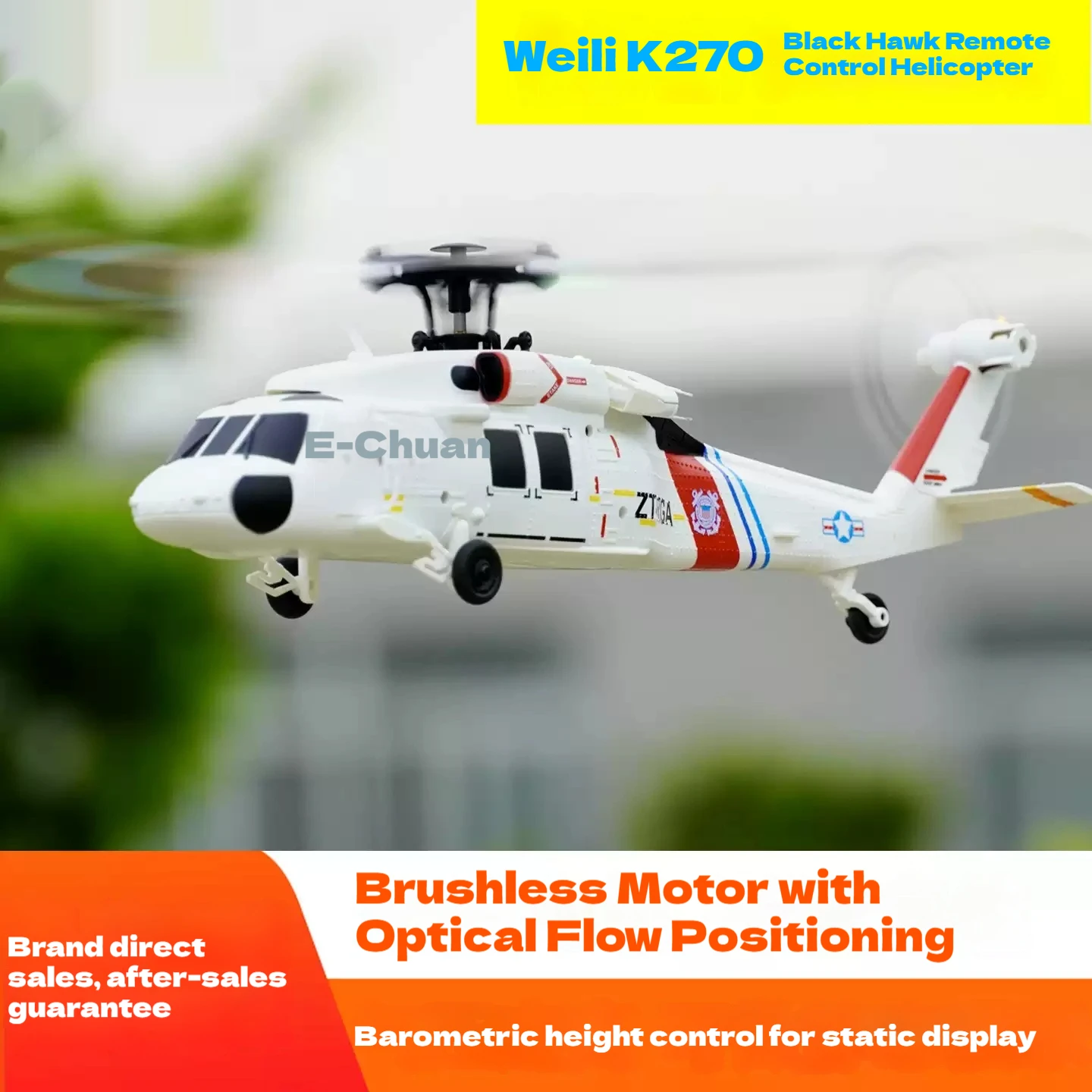 

K270 Black Hawk UH-60L Brushless Optical Flow Height Stabilization Quadrotor Helicopter 6-Axis Gyroscope 2.4G Remote Control Toy