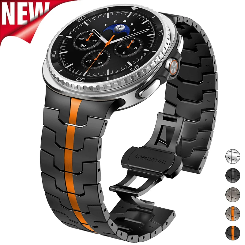 

Titanium Strap for Samsung Galaxy Watch 8 40/44mm 8 Classic 46mm Metal Stainless Steel Band for Galaxy Watch Ultra 47mm Bracelet