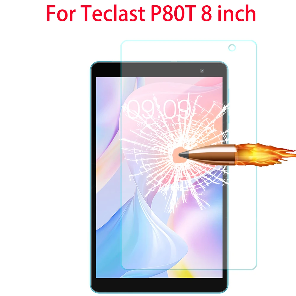 9H Tempered Glass Screen Protector for Teclast P80T 8 inch Tablet Protective Film Tempered Protective Glass