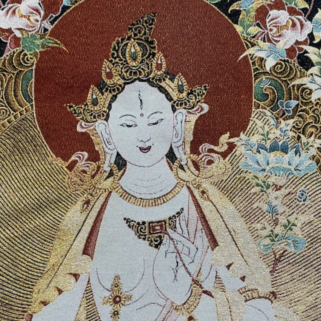 Diamond Painting Embroidery Buddha Statue Decorative Painting Guanyin Bodhisattva White Tara Canvas Painting Cross Stitch Mural