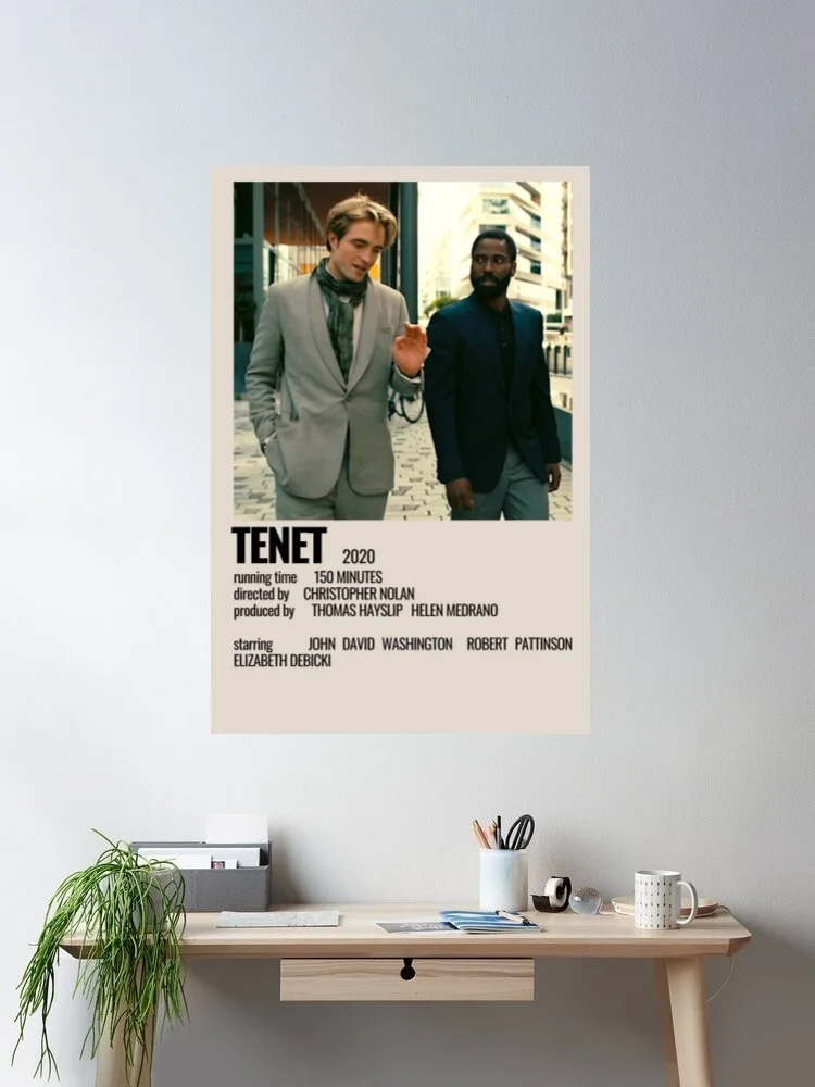 

Tenet Minimalist - Movie Film Canvas Poster Print, Home Decor Wall Art Painting