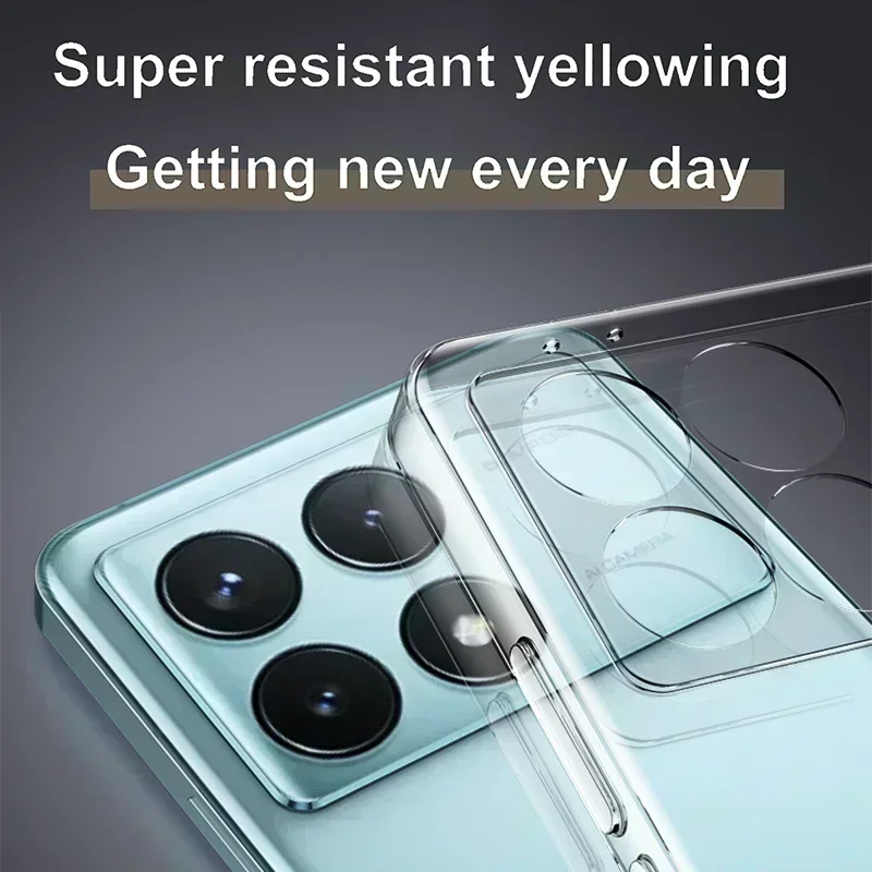 Ultra thin soft Case For Xiaomi POCO M6 M5 M4 M3 X6 X5 X4 X3 F5 F4 F3 GT PRO Clear silicone Crystal Protection Solid Color case