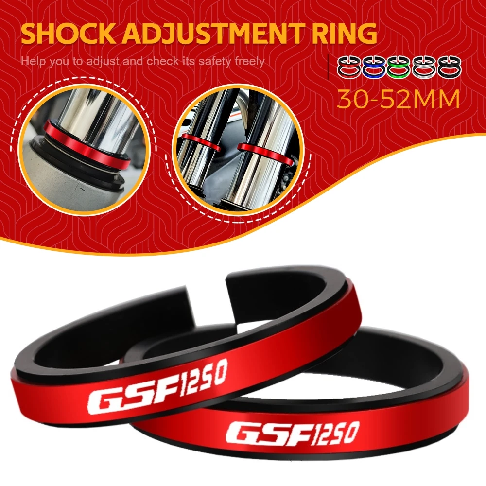 

FOR SUZKI GSF 1250 GSF1250 BANDIT Motorcycle Adjustment Shock Absorber Auxiliary Rubber Ring CNC Accessories Fit 30MM-52MM