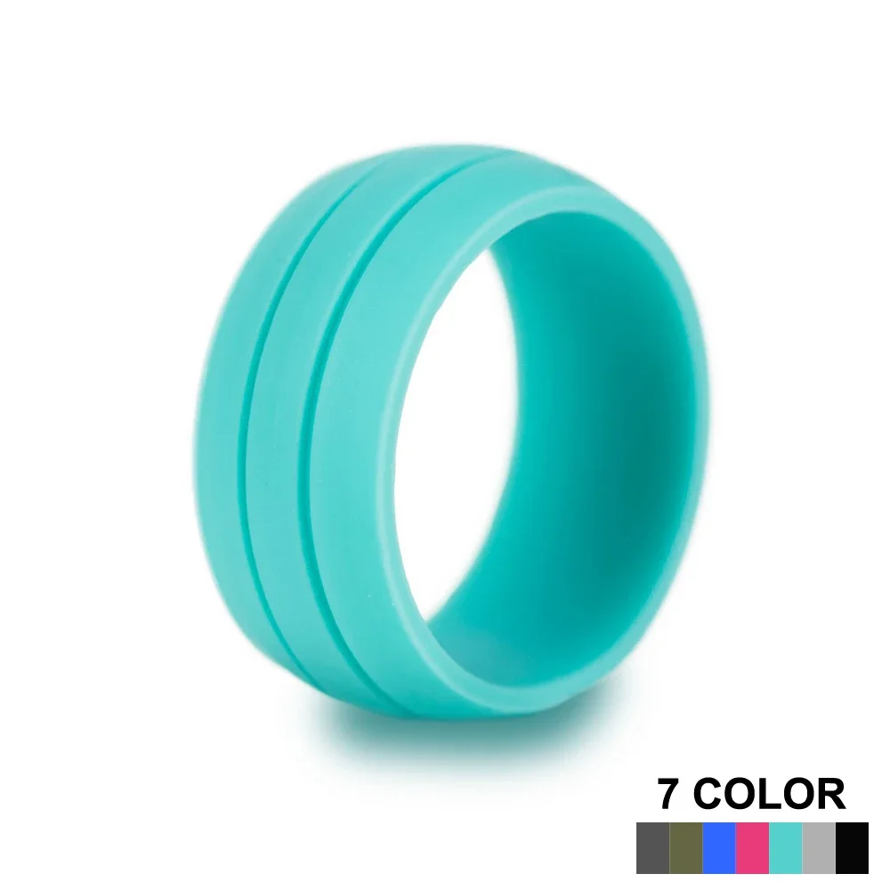 1 pc 8.5mm Sports Silicone Ring Fashion for Women Men Wedding Rubber Bands Hypoallergenic Flexible Finger Rings