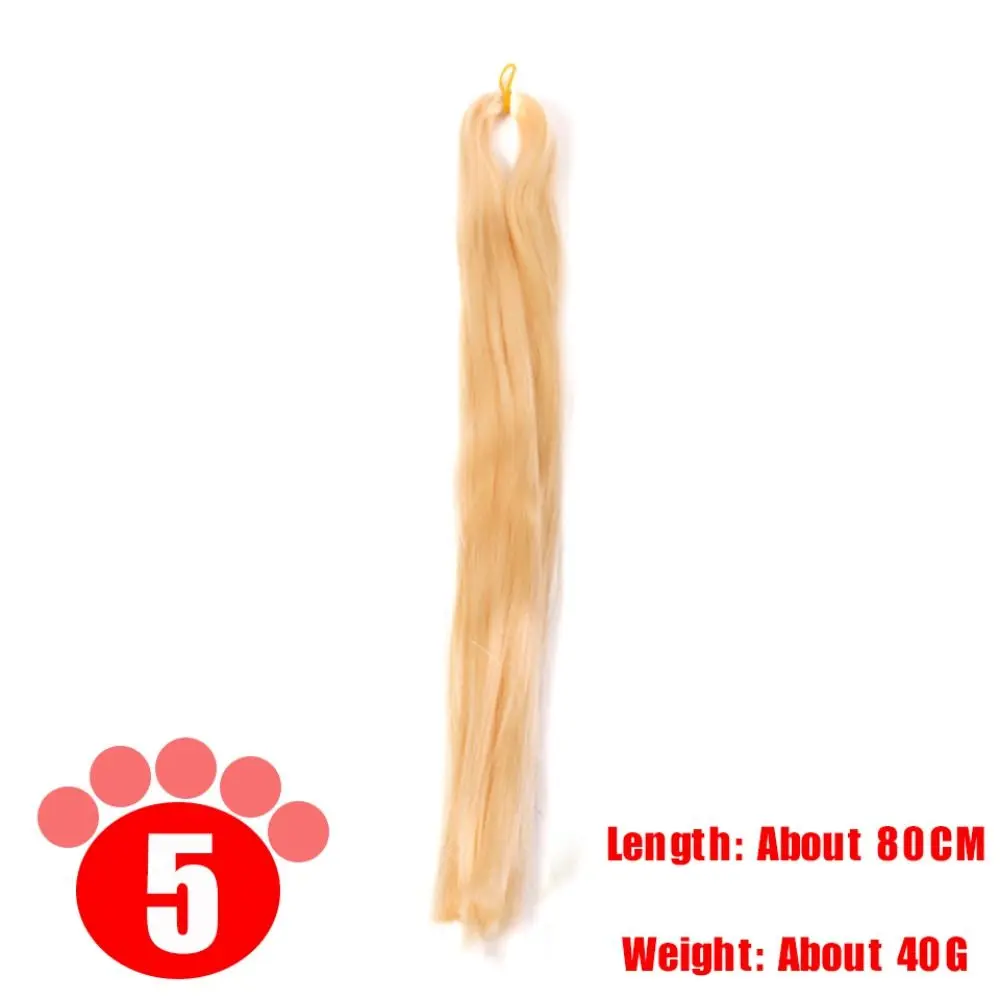 

Colors 80cm Hair Wefts Row Milk Silk Anti-Mohair Bjd Dolls BJD SD Doll Hair Hair Raw Synthesis BJD Hair Row Black Fake Hair