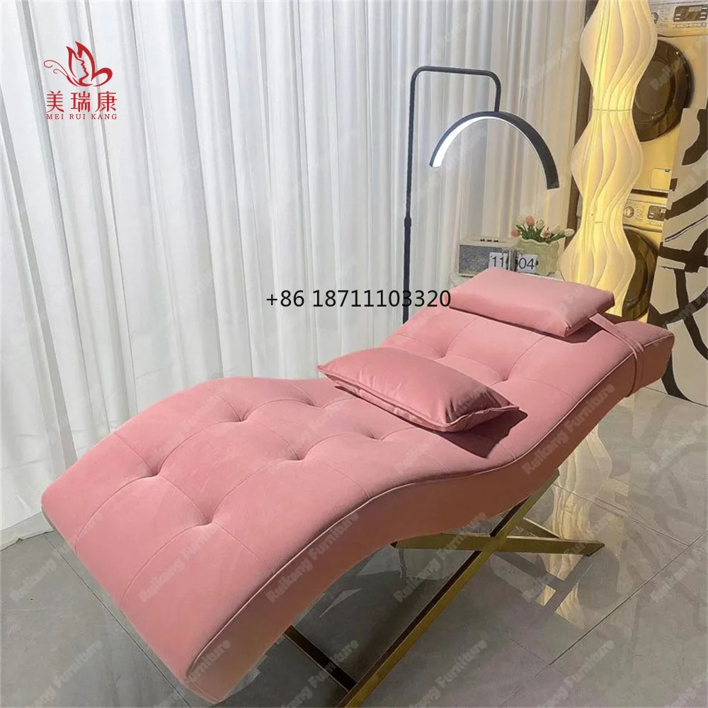 Curved Lash Bed Eyelash Stretcher Extension Mattress Topper for Hair Salon Foam Lounger Stretchers Recliner Chair Massage Table