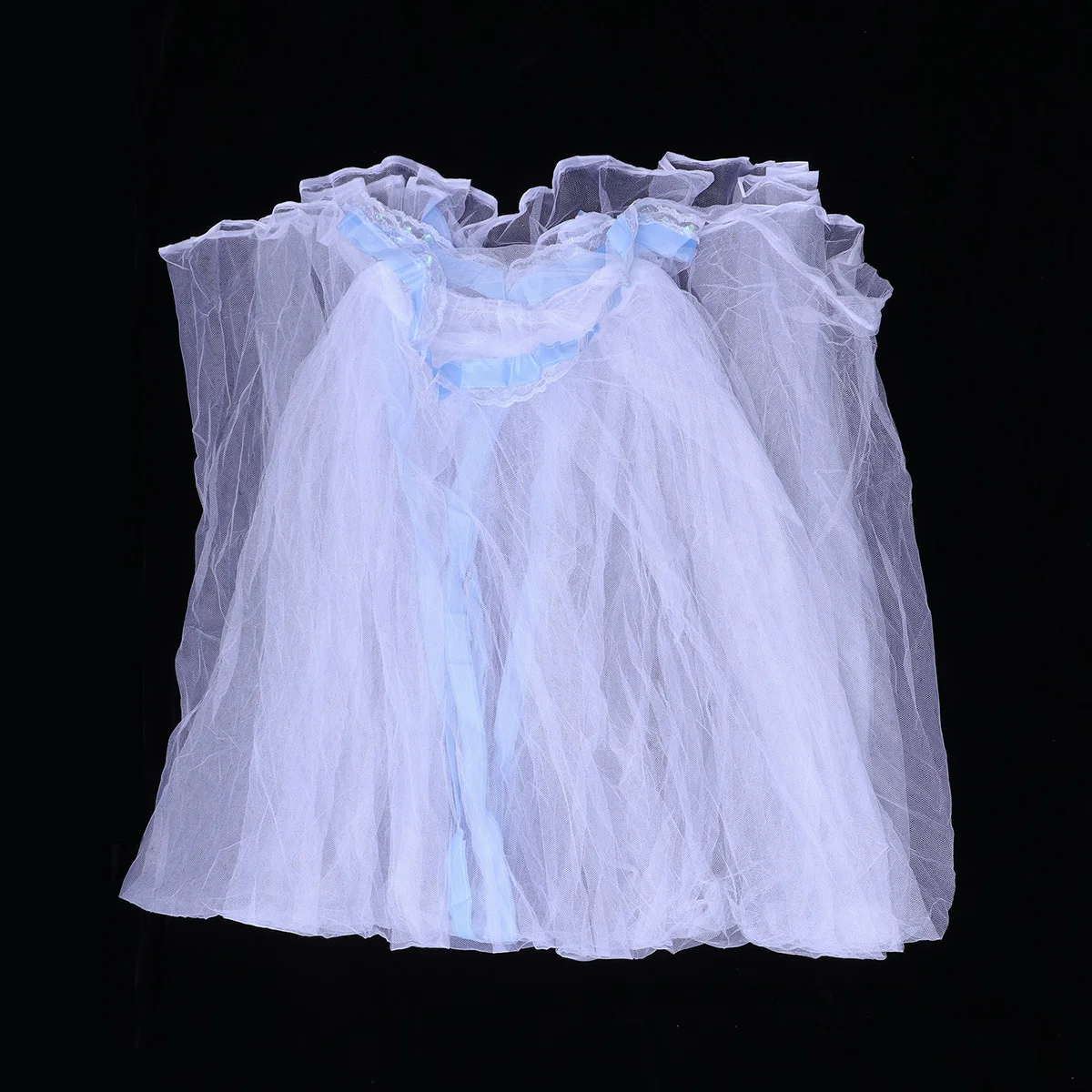 

Foldable Round Dome Bed Curtain for Boys Girls Blue Lace Dreamy Feeling Safe Ventilation Easy Installation Decorative